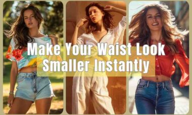 Summer outfits that make your waist look smaller instantly with high-waisted jeans, crop tops, and flattering styling.